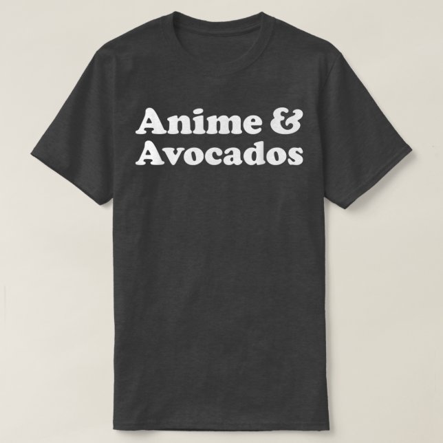 Camiseta Animes e Avocados ou Avocado Kawaii (Frente do Design)