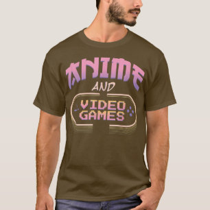 Camiseta Animes e Videos games - Camisa-T do jogador de ani