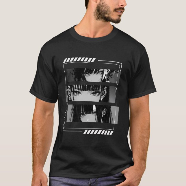 Camiseta Animes Olham Suaves Mães Japonesas Estéticas (Frente)