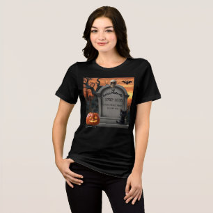 Camiseta "Anita Nubody" Humor de Headstone do Halloween