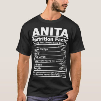 Camiseta Anita Nutrition Facts T Anita Name Birthday Happy