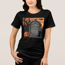 Camiseta "Anita S Hovel" Humor do Chapéu do Halloween