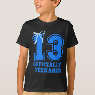 Camiseta Aniversariante Azul Coquete Laço 13 Anos 13º