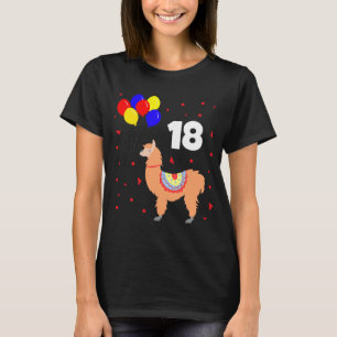Camiseta Aniversário 18 anos celebrações de lhama