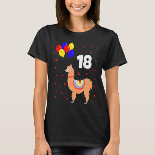 Camiseta Aniversário 18 anos celebrações de lhama
