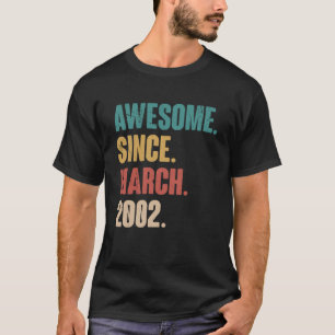 Camiseta Aniversário 21 Decoração de ruas Março 21 Anos Vin