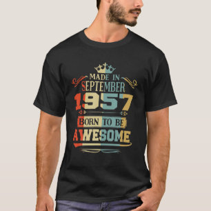 Camiseta Aniversário 365 Nascer Vintage Em Setembro De 195