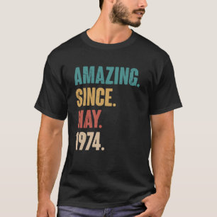 Camiseta Aniversário 49º Decoração Incrível Desde maio de 1