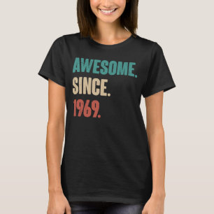 Camiseta Aniversário 54ª Decoração 54 anos Vintage 1969