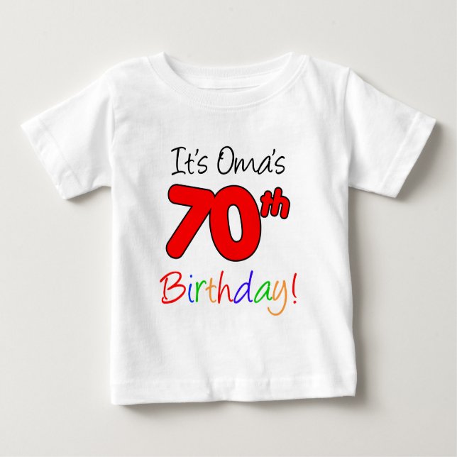 Camiseta Aniversário 70 de Oma (Frente)