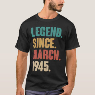 Camiseta Aniversário 78ª Decoração Março 78 Anos Vintag