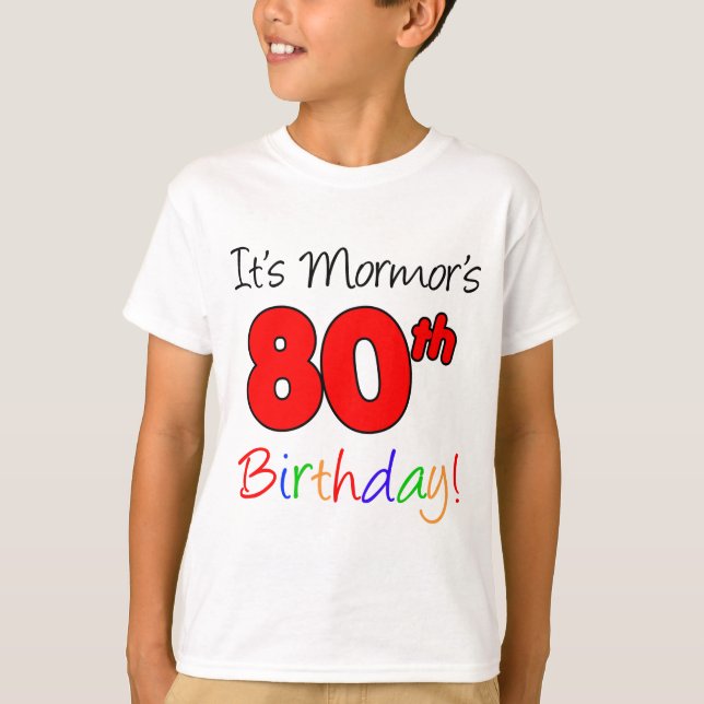 Camiseta Aniversário 80 de Mormor (Frente)