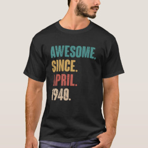 Camiseta Aniversário, 83ª Decoração Abril, 83 Anos Vintag