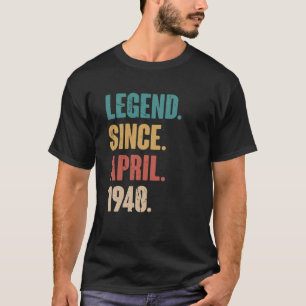 Camiseta Aniversário, 83ª Decoração Abril, 83 Anos Vintag