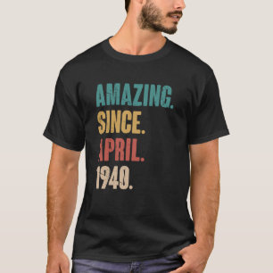 Camiseta Aniversário 83ª Decoração Incrível Desde abril de