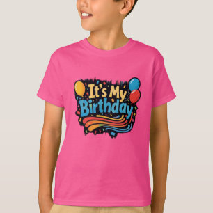 Camiseta Aniversário Balões e Nadadores