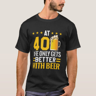 Camiseta Aniversário Bebida Cerveja aniversário de 40 anos