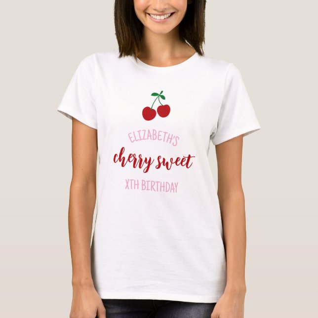 Camiseta Aniversário Cereja Doce (Frente)