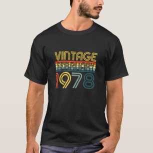 Camiseta Aniversário clássico de 44 com 44 anos fevereiro