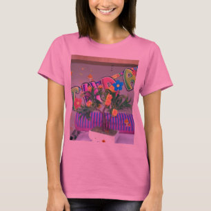 Camiseta Aniversário Colorido Adorável
