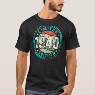 Camiseta Aniversário com edição limitada e nascer em 1940,