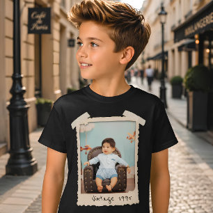 Camiseta Aniversário com Foto Vintage Personalizada