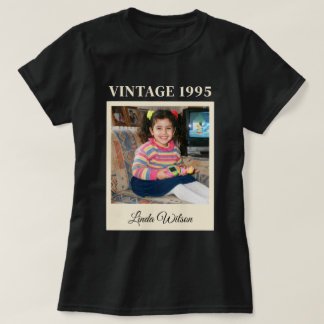 Camiseta Aniversário com Nome em Roteiro de Foto Personaliz