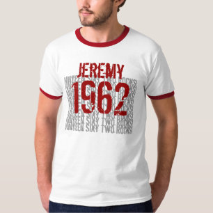 Camiseta Aniversário conhecido feito sob encomenda de 1962