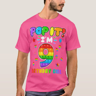 Camiseta Aniversário Crianças Pop, Eu Tenho 9 Anos 9º Anive