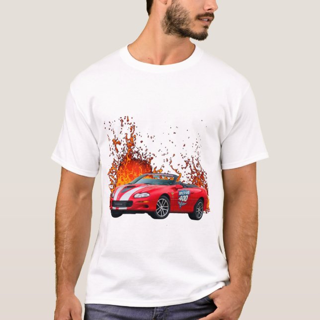 Camiseta Aniversário da 30 de 1997 Chevy Camaro Pace Car (Frente)