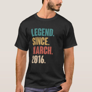 Camiseta Aniversário da 7 Marcha de 7 Anos Vintage