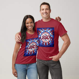 Camiseta Aniversário da América Gráfico Semiquin Fogo de Ar