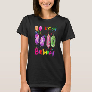 Camiseta Aniversário da Borboleta São as minhas 10ª Meninas