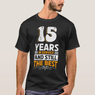 Camiseta Aniversário da Empresa 15 Anos de Serviço