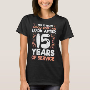 Camiseta Aniversário da empresa 15 anos de trabalho