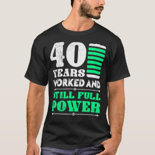 Camiseta Aniversário da Empresa 40 Anos de Trabalho