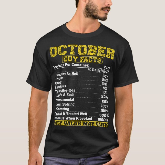 Camiseta Aniversário da Escorpião do Libra dos fatos da (Frente)