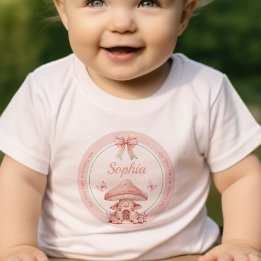 Camiseta Aniversário da Fada Girl Mushroom House