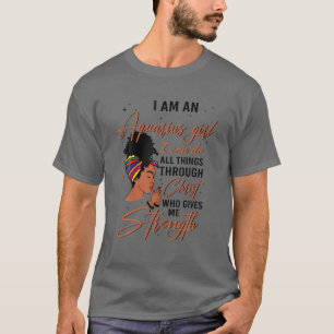 Camiseta Aniversário Da Garota Aquarius Eu Posso Fazer Tud