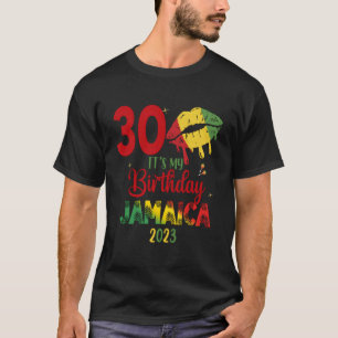 Camiseta Aniversário Da Jamaica Girl 30 50ª Festa De Festas