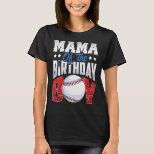 Camiseta Aniversário da Mãe Baseball Boy Baller por dia Par