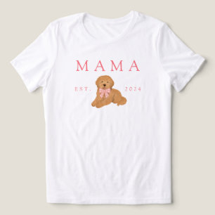 Camiseta Aniversário da Pink Mama Golden Doodle