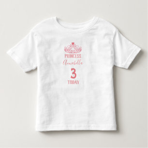 Camiseta Aniversário da Princesa Personalizada