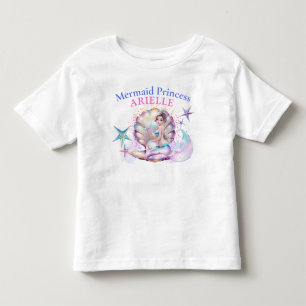 Camiseta Aniversário da Princesa Sereia Debaixo do Mar