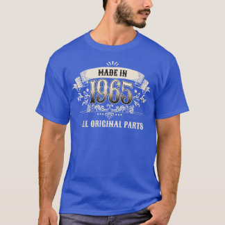 Camiseta Aniversário Da Retro Vintage Feito Em 1965, Todos