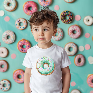 Camiseta Aniversário da Rosquinha Verde Pastel da Hora Mais