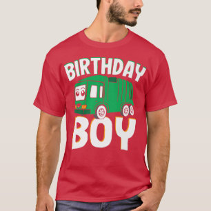 Camiseta Aniversário da Roupa do Garoto - Caminhão de Lixo 