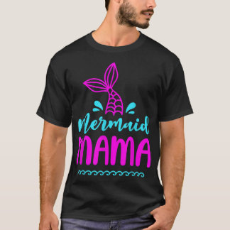 Camiseta Aniversário da Sereia Mama Matando Família da Mãe