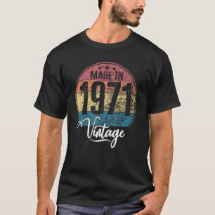 Camiseta Aniversário da Vintage Aniversário de 1971 Anivers