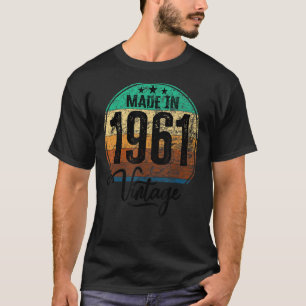 Camiseta Aniversário da Vintage Aniversário do Ano de 1961